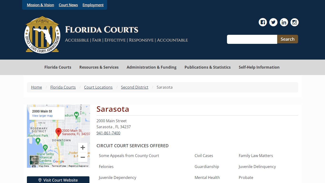 Sarasota - Florida Courts